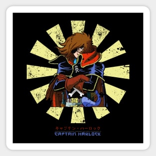 Captain Harlock Retro Japanese Sticker